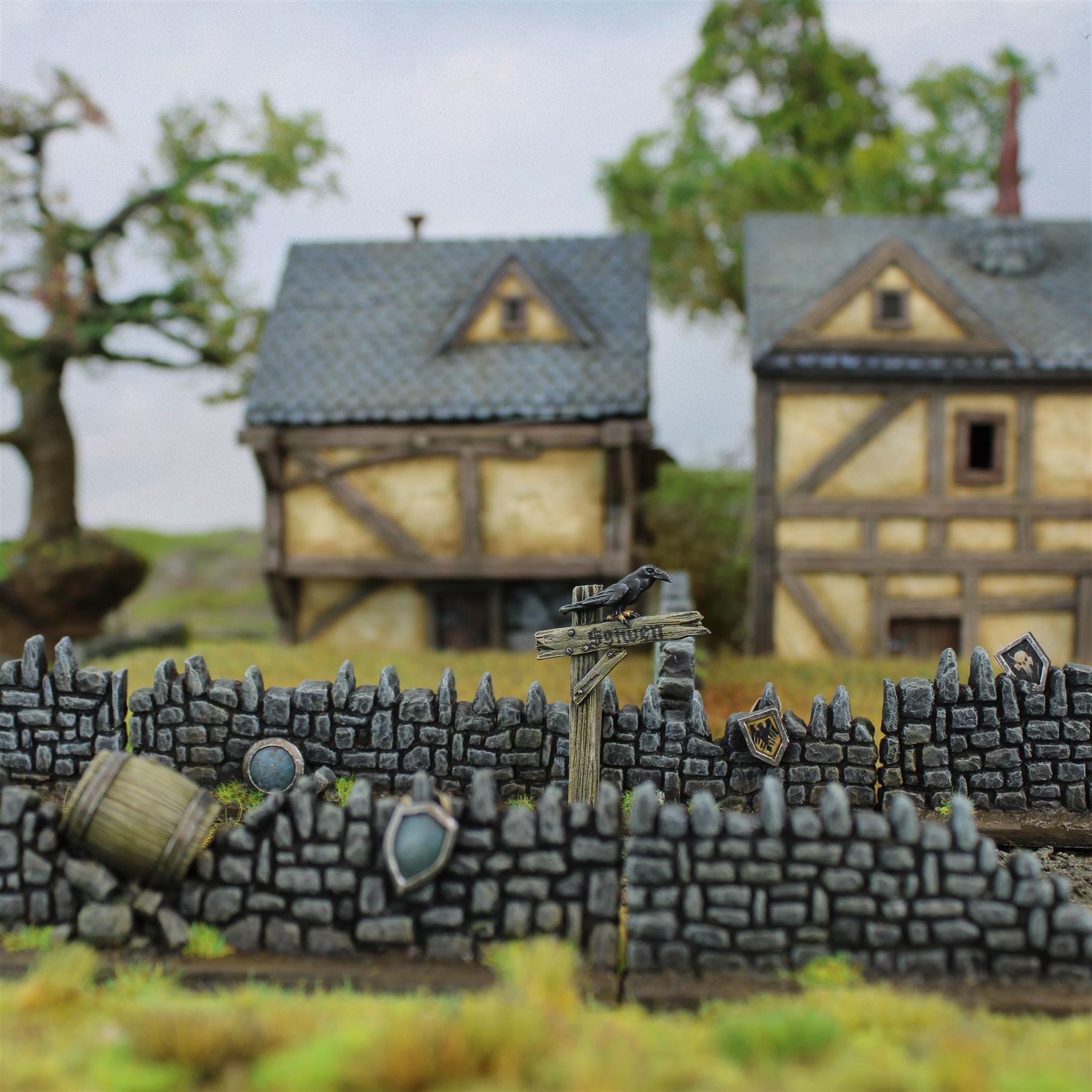 WWG Damaged Fantasy Resin Walls (Set of 5, 10 or 20) – Wargaming Tabletop - Picture 27 of 28