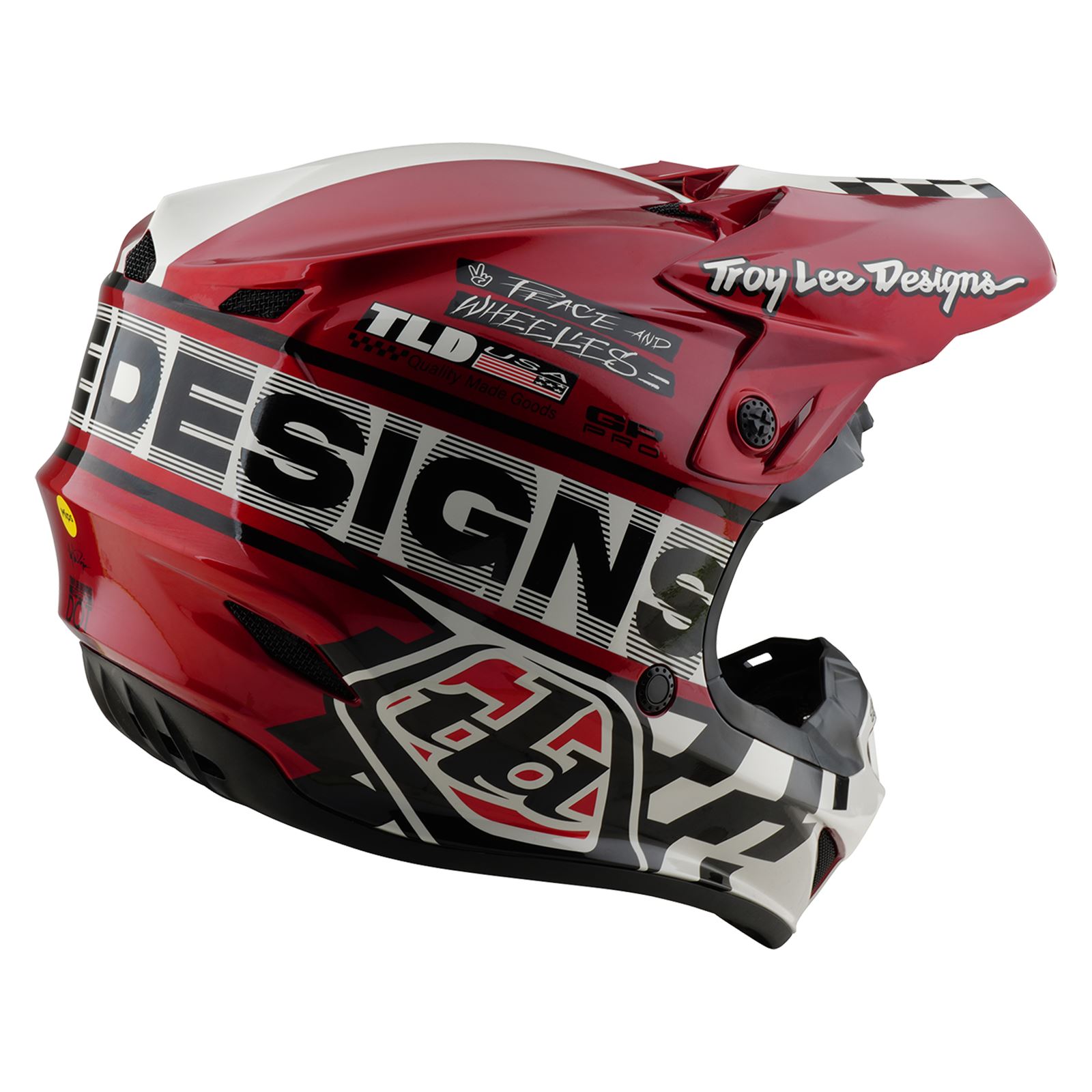Troy Lee Designs Spring 2025 MX Helmet GP PRO Fifty-50 White Red