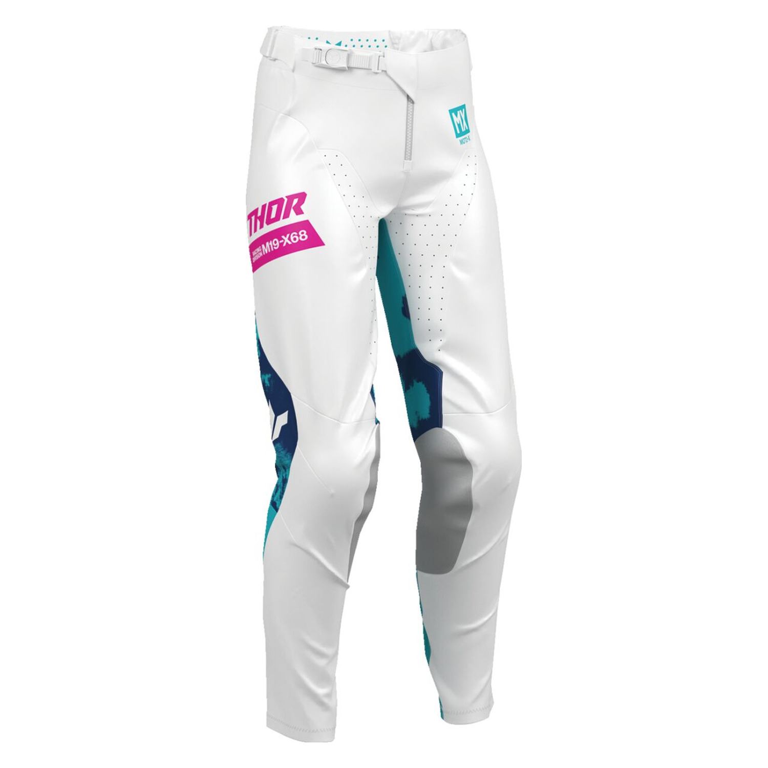 Thor 2026 Womens Launchmode Bleach White Aqua MX Pants | eBay