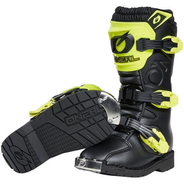 O'Neal 2024 Motocross Boots Rider Pro Youth Neon Yellow MX Quad