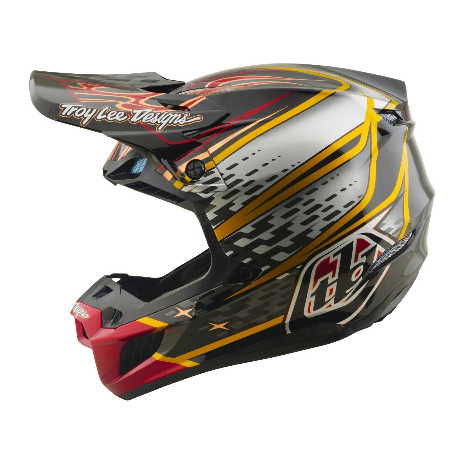新品　Troy Lee Designs T-BONE ニーガード　XS/S Troy Lee Designs Spring 2026 MX SE5 Composite Wings Helmets Black