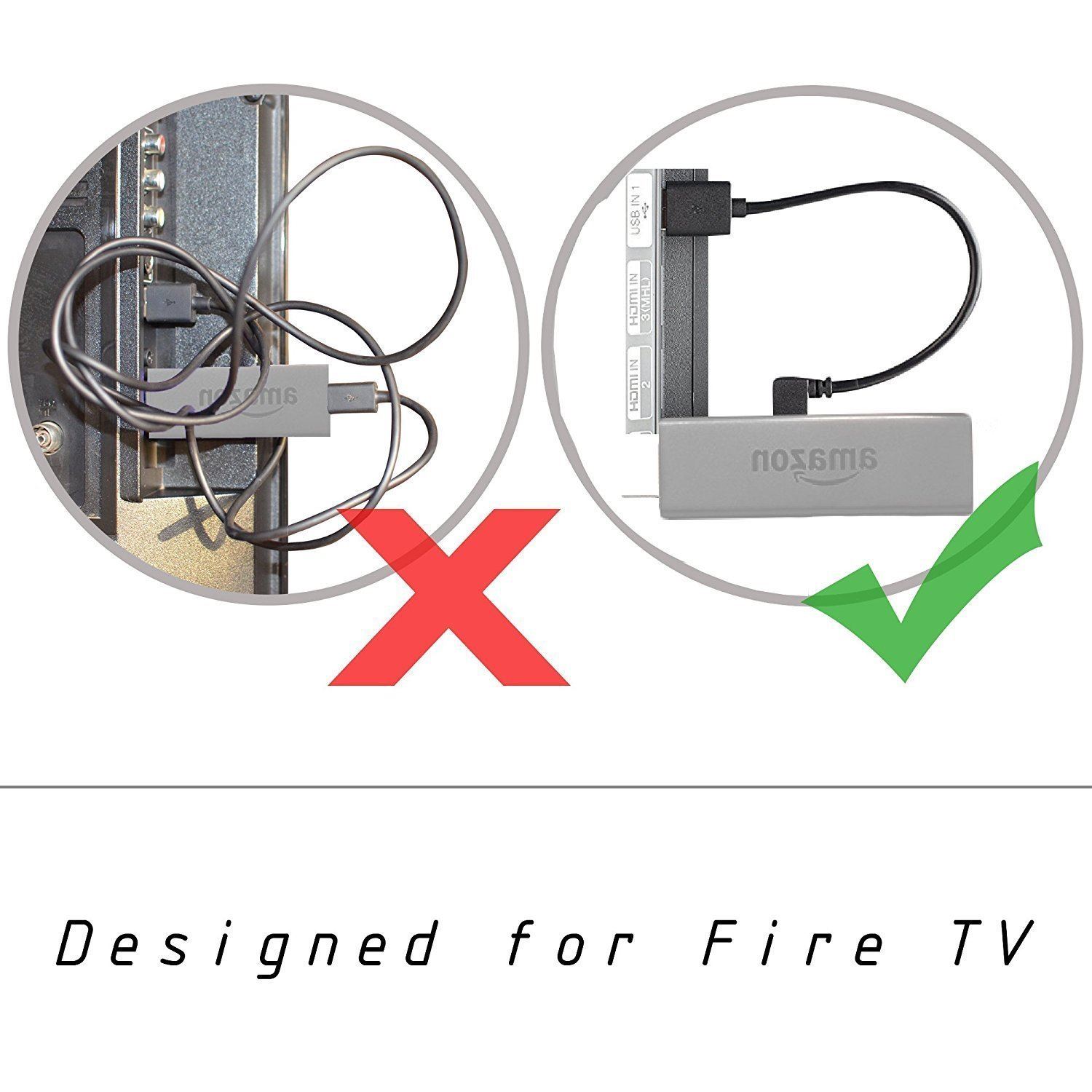 Short USB Cable for Amazon Fire TV Power Fire Stick from TV Port Cord