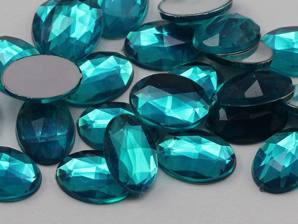 14x10 mm Flache Rückseite Oval Acryl Strass Kunststoff Kostüm Edelstein Handwerk 45 Stck. - Bild 29 von 100
