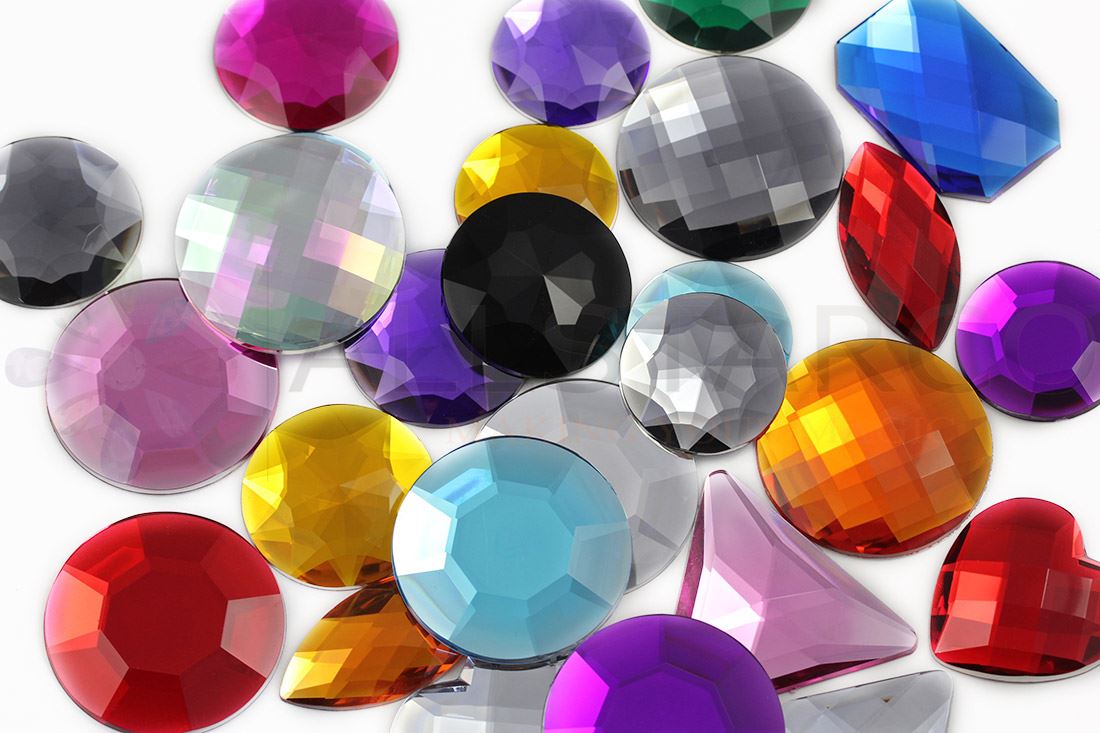 60 mm Corazón Grande Acrílico Estrás Espalda Plana Accesorios Cosplay Gemas de Plástico 2 PIEZAS - Imagen 11 de 16