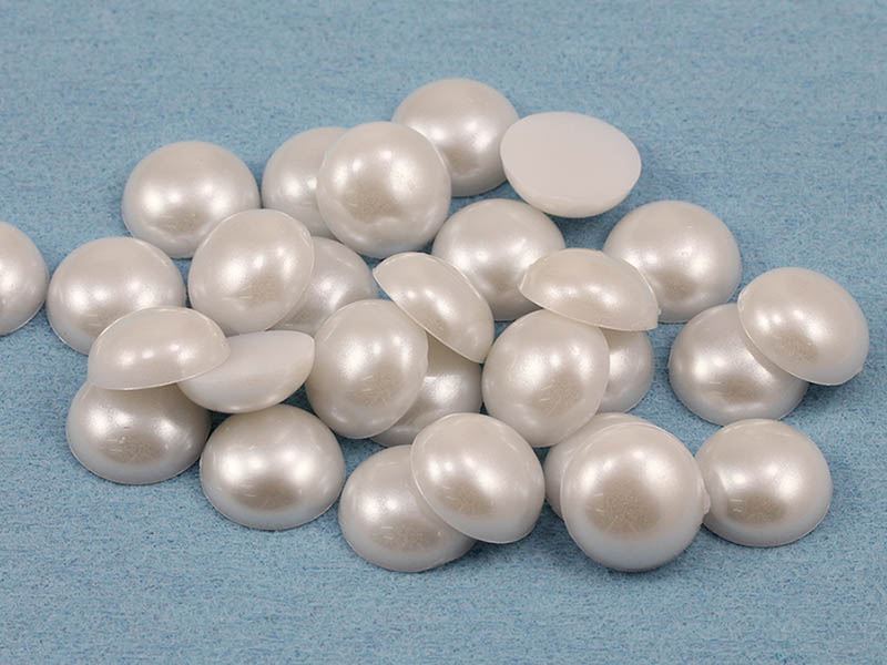 Gemas de espalda plana redondas de perlas de acrílico para joyería artesanía joyas de grado profesional - Imagen 29 de 40