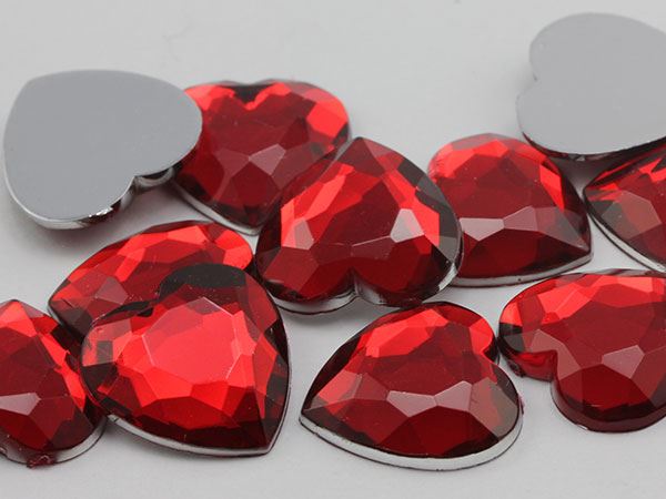 18 mm flache Rückseite Herz Acryl Edelsteine Kunststoff Strass Verzierungen Handwerk 30 Stck. - Bild 19 von 21