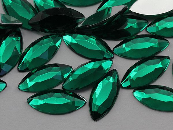 20x9mm Flat Back Navette Acrylic Rhinestone Plastic Face Gems Party Craft 25Pcs - Picture 25 of 48