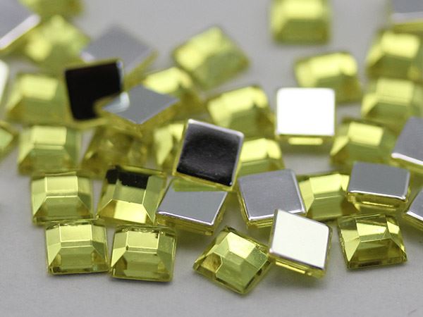 5 mm Flache Rückseite Quadrat Acryl Strass 13/64" Kunststoff Kostüm Edelstein Handwerk 100 Stck. - Bild 22 von 24