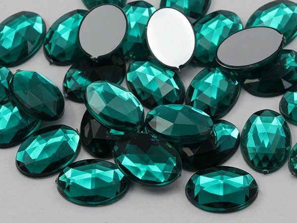 14x10 mm Flache Rückseite Oval Acryl Strass Kunststoff Kostüm Edelstein Handwerk 45 Stck. - Bild 45 von 100