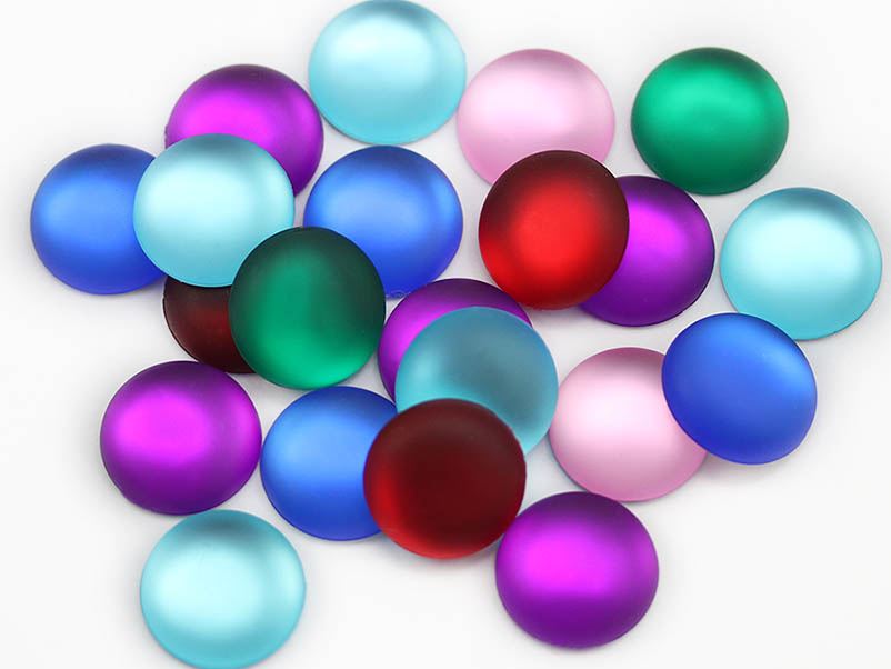Cabujones redondos de acrílico esmerilado trasero plano de 15 mm joyería artesanías juegos con disfraces 25 piezas - Imagen 21 de 33