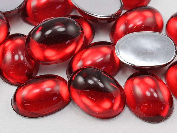 18x13mm Flat Back Acrylic Oval Cabochons Plastic Gems Crafts Cosplay 25 Pcs - Picture 12 of 106