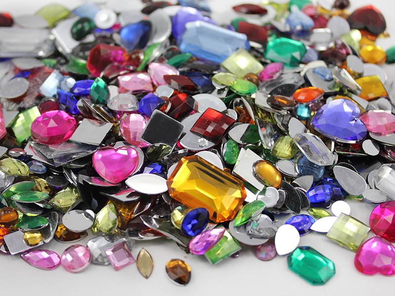 Craft Gems in Bulk Flat Back Jewels Over 1000 Pieces 762022329469 eBay