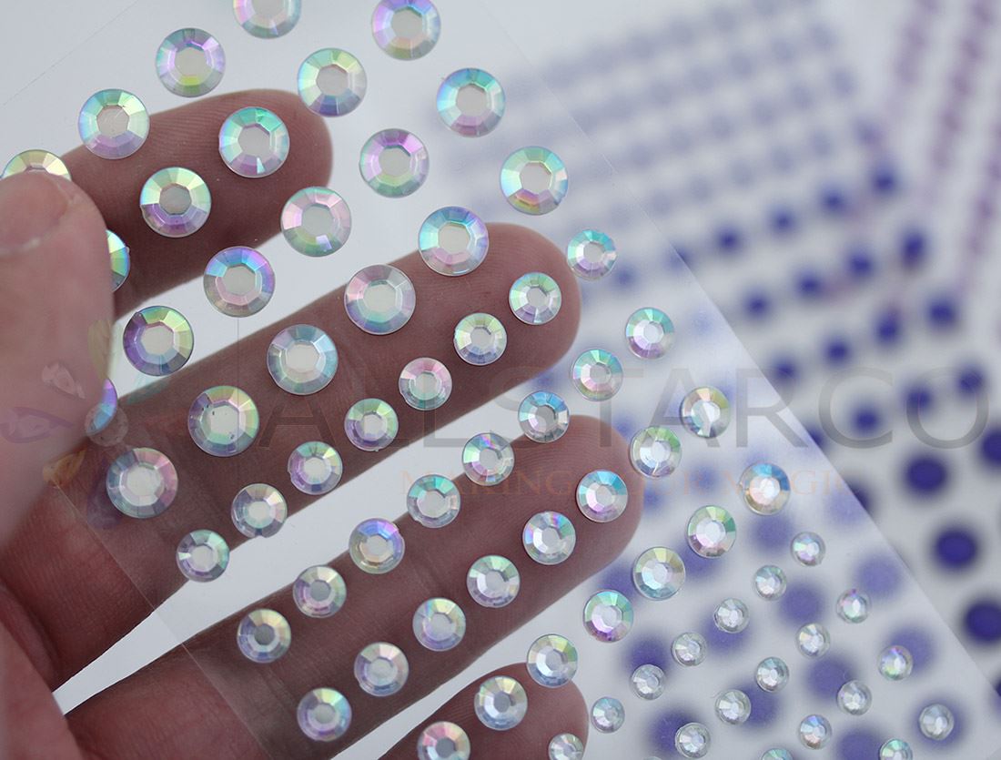 Self Adhesive Acrylic Rhinestones 3 Sizes Face Stick On Hair Gems Craft 480PCS - Picture 86 of 110
