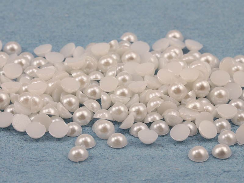 Gemas de espalda plana redondas de perlas de acrílico para joyería artesanía joyas de grado profesional - Imagen 6 de 40