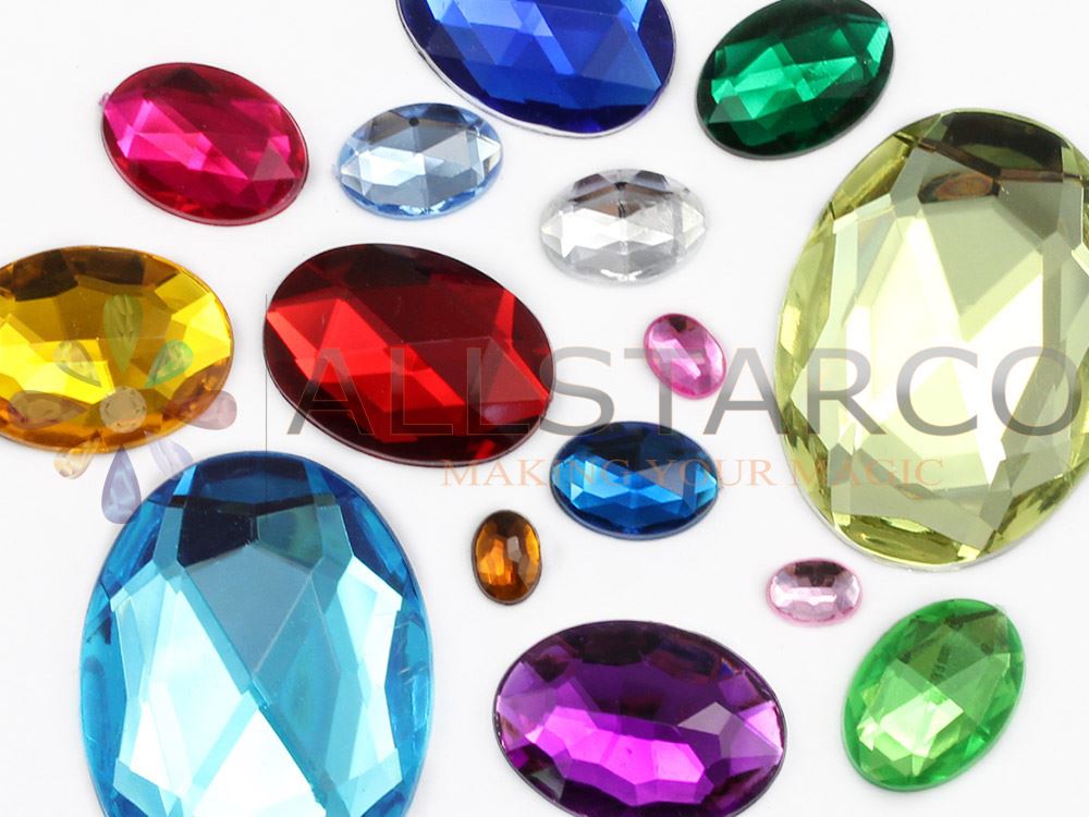 14x10 mm Flache Rückseite Oval Acryl Strass Kunststoff Kostüm Edelstein Handwerk 45 Stck. - Bild 94 von 100