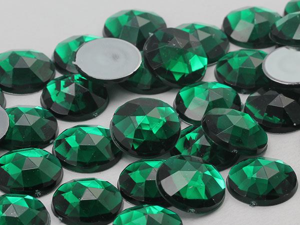 Allstarco, 50pcs 13mm Round Acrylic Plastic Gems Flat Back For - Foto 6