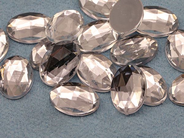 14x10 mm Flache Rückseite Oval Acryl Strass Kunststoff Kostüm Edelstein Handwerk 45 Stck. - Bild 33 von 100