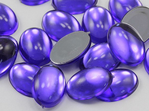 18x13mm Flat Back Acrylic Oval Cabochons Plastic Gems Crafts Cosplay 25 Pcs - Picture 72 of 106