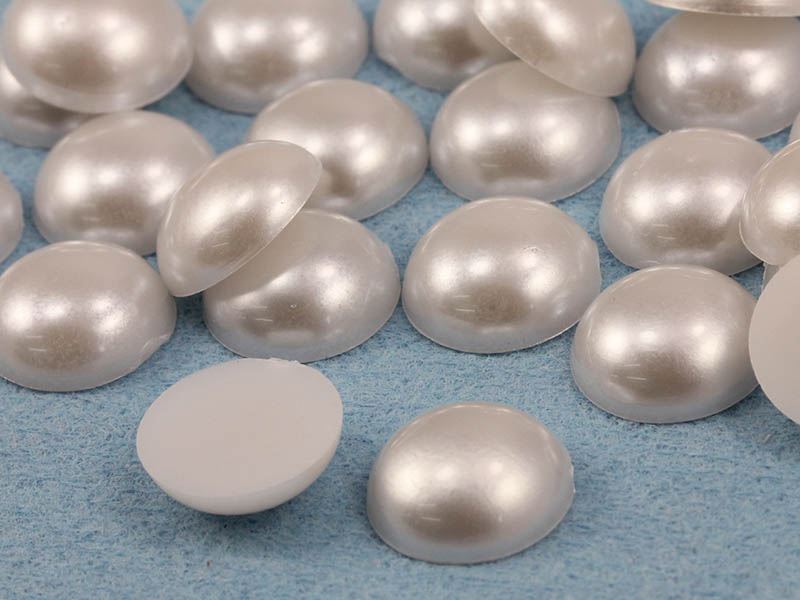 Gemas de espalda plana redondas de perlas de acrílico para joyería artesanía joyas de grado profesional - Imagen 24 de 40