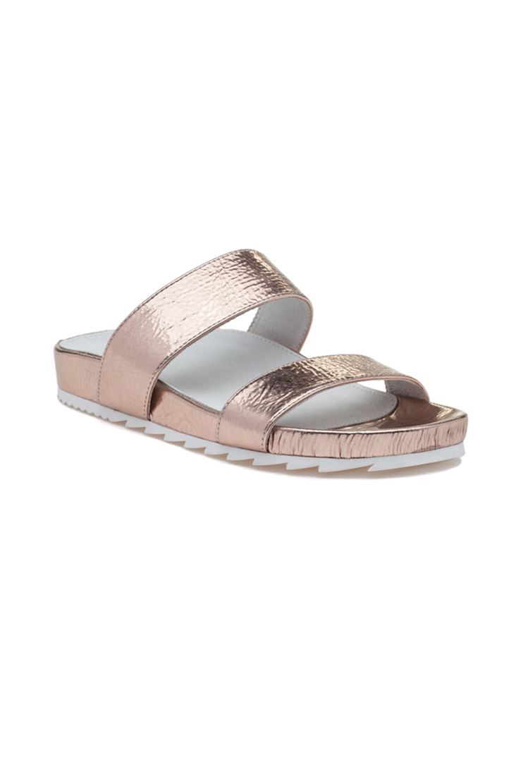 Jslides - Women's Edie Leather - Rosegold Cracked Jslides - Women's Edie Leather - Rosegold Cracked