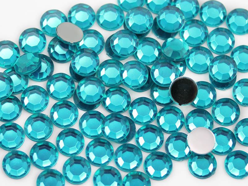 Acrylic Rhinestones Flat Back 8mm SS40 500 Pcs Crystal Clear .AC