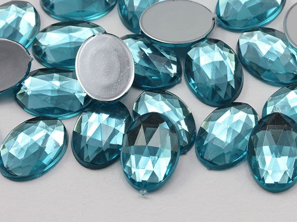 14x10 mm Flache Rückseite Oval Acryl Strass Kunststoff Kostüm Edelstein Handwerk 45 Stck. - Bild 9 von 100