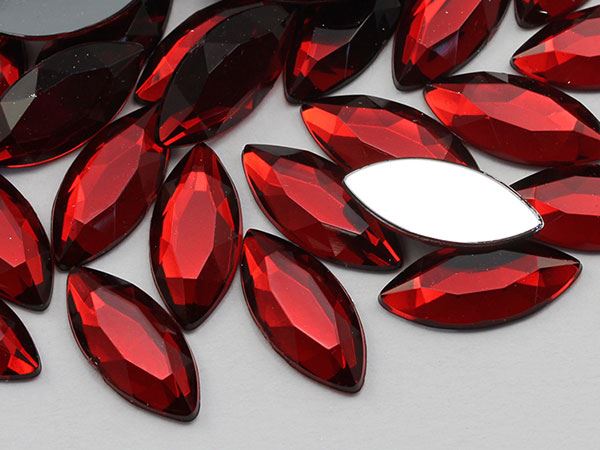 20x9mm Flat Back Navette Acrylic Rhinestone Plastic Face Gems Party Craft 25Pcs - Picture 41 of 48