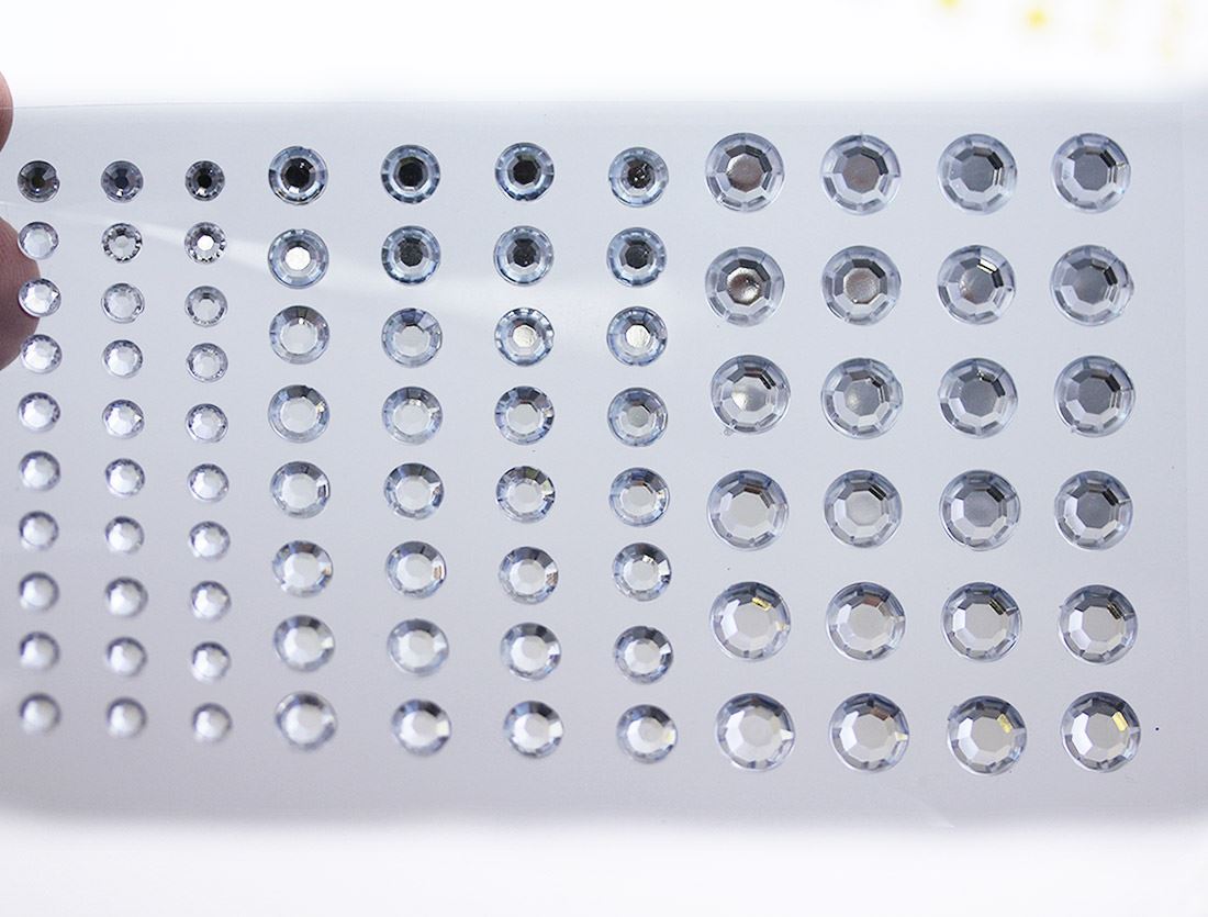 Self Adhesive Acrylic Rhinestones 3 Sizes Face Stick On Hair Gems Craft 480PCS - Picture 47 of 110