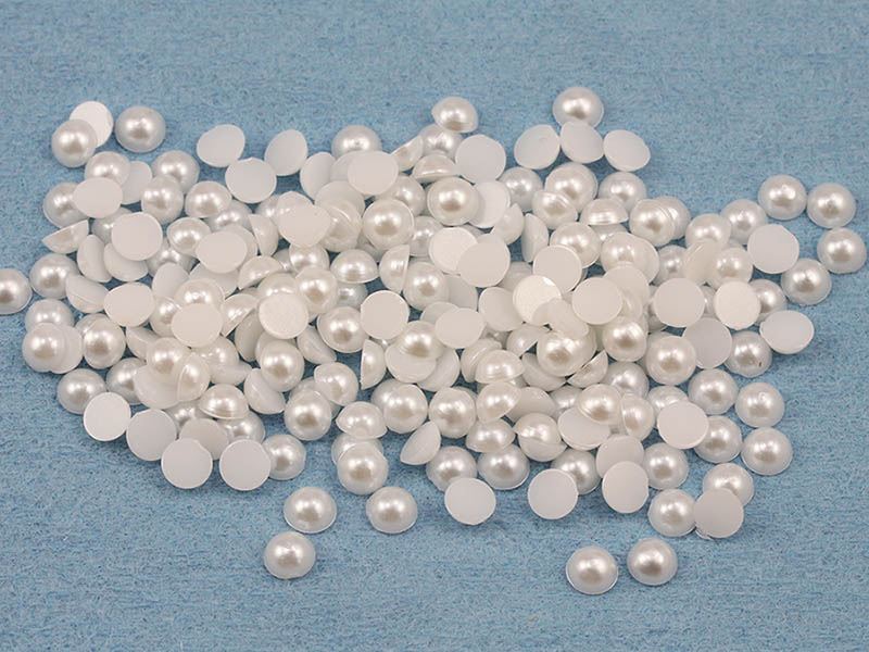 Gemas de espalda plana redondas de perlas de acrílico para joyería artesanía joyas de grado profesional - Imagen 5 de 40