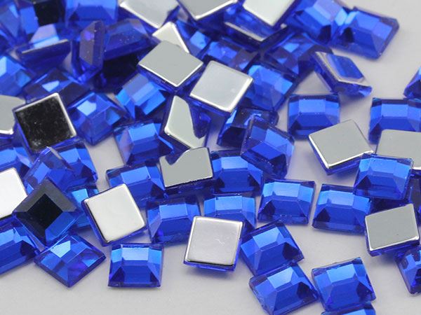 5 mm Flache Rückseite Quadrat Acryl Strass 13/64" Kunststoff Kostüm Edelstein Handwerk 100 Stck. - Bild 4 von 24