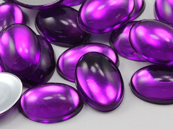 18x13mm Flat Back Acrylic Oval Cabochons Plastic Gems Crafts Cosplay 25 Pcs - Picture 76 of 106