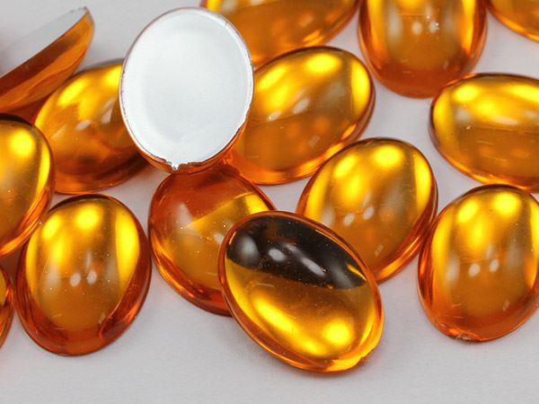 18x13mm Flat Back Acrylic Oval Cabochons Plastic Gems Crafts Cosplay 25 Pcs - Picture 20 of 106