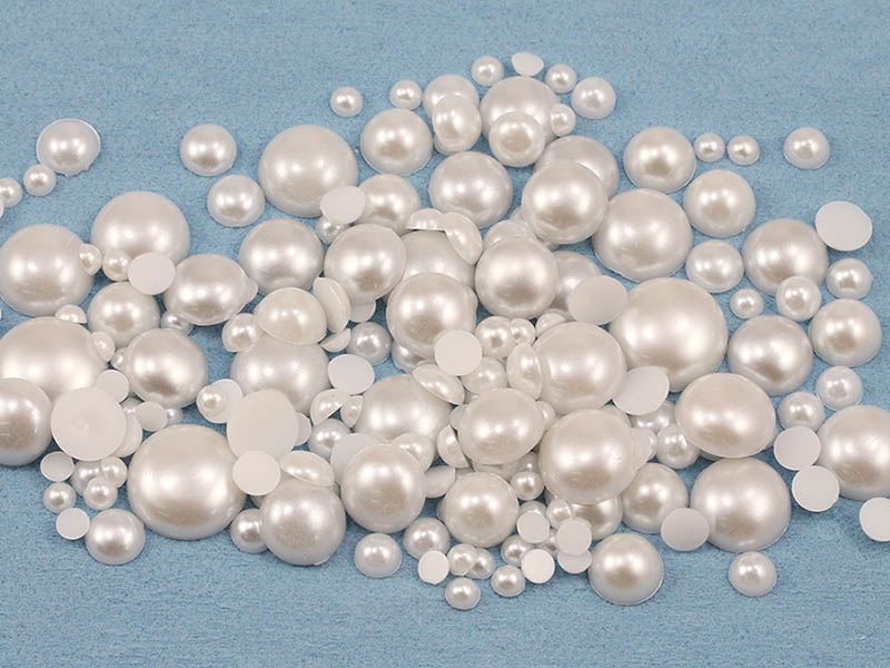 Gemas de espalda plana redondas de perlas de acrílico para joyería artesanía joyas de grado profesional - Imagen 8 de 40