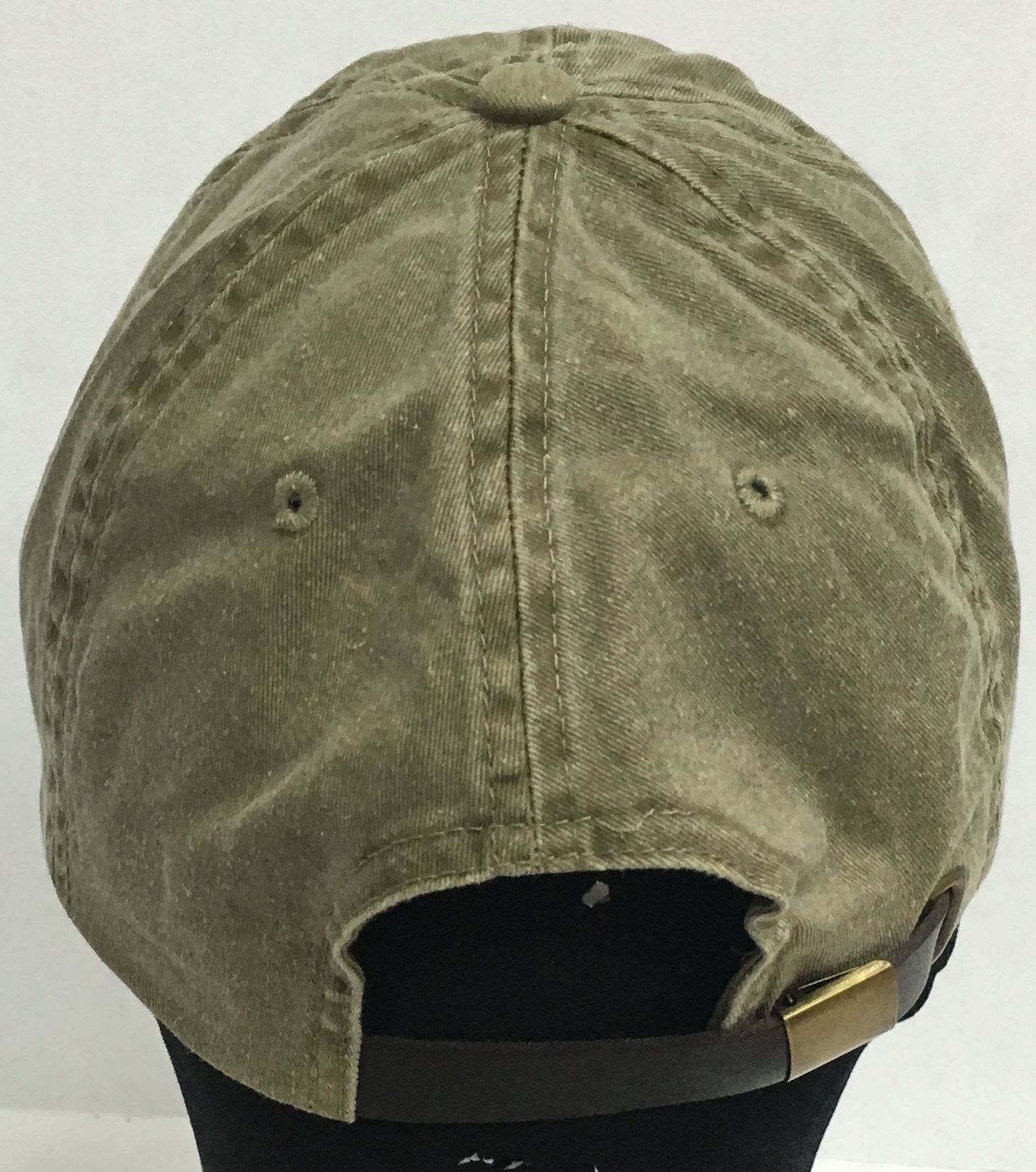 Plain Adult Unisex Washed Cotton Chino Adjustable Leather Strap Baseball Cap - Picture 11 of 12
