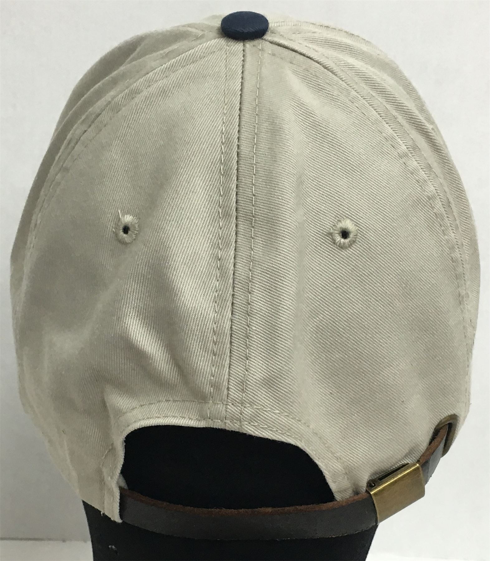 Plain Adult Unisex Washed Cotton Chino Adjustable Leather Strap Baseball Cap - Picture 9 of 12