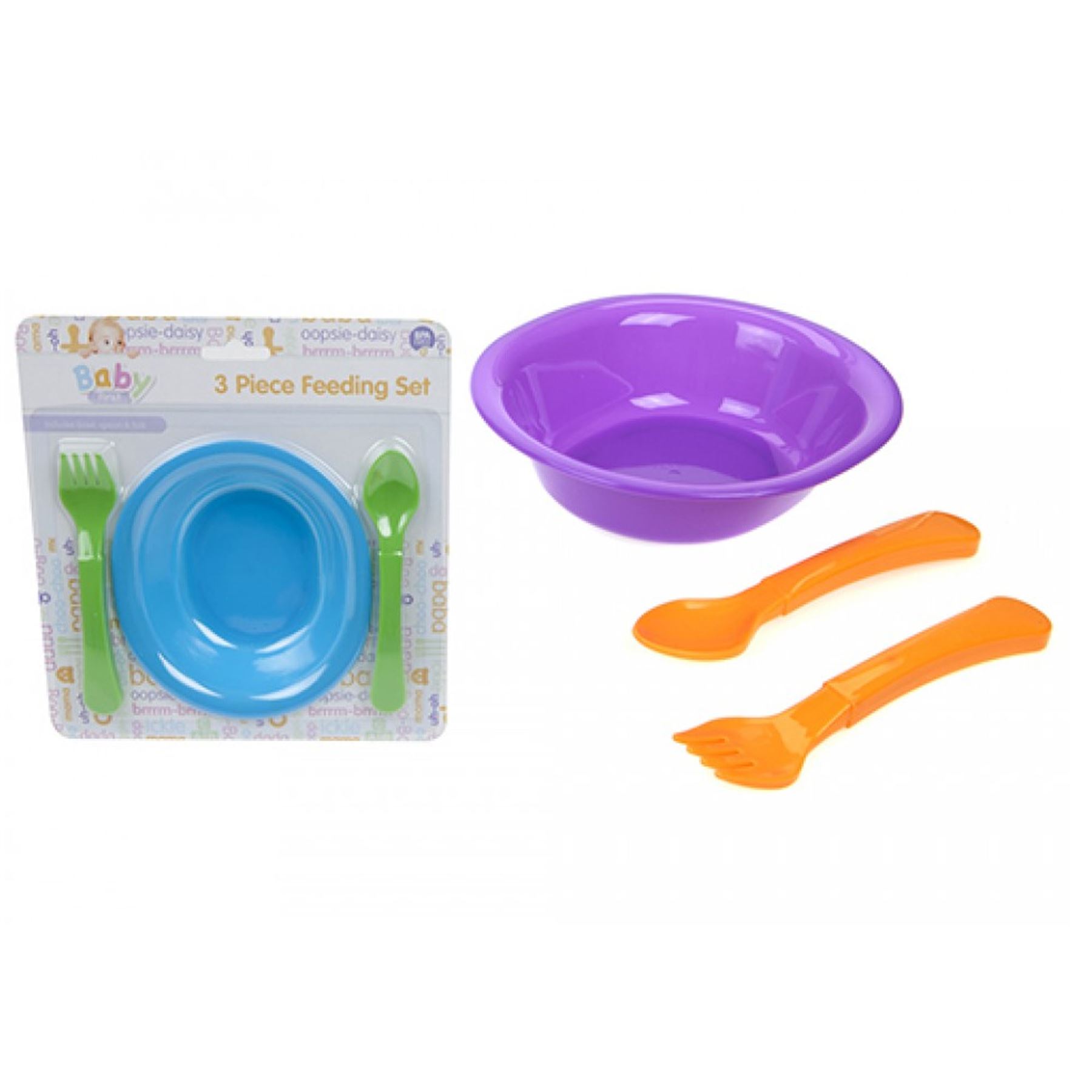 3pcs Baby Feeding Set Bowl Spoon Fork Kids Tableware Christmas Baby Shower Gifts