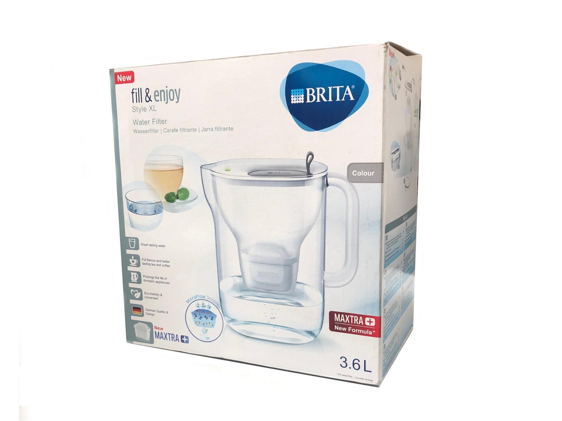 BRITA Style XL Maxtra+ Plus 3.6L Water Filter Fridge Jug NO CARTRIDGE