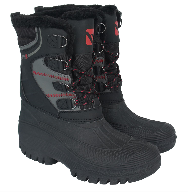 Campri Mens Snow Boots BlackRed UK 9 Campri Snow Boots Mens |