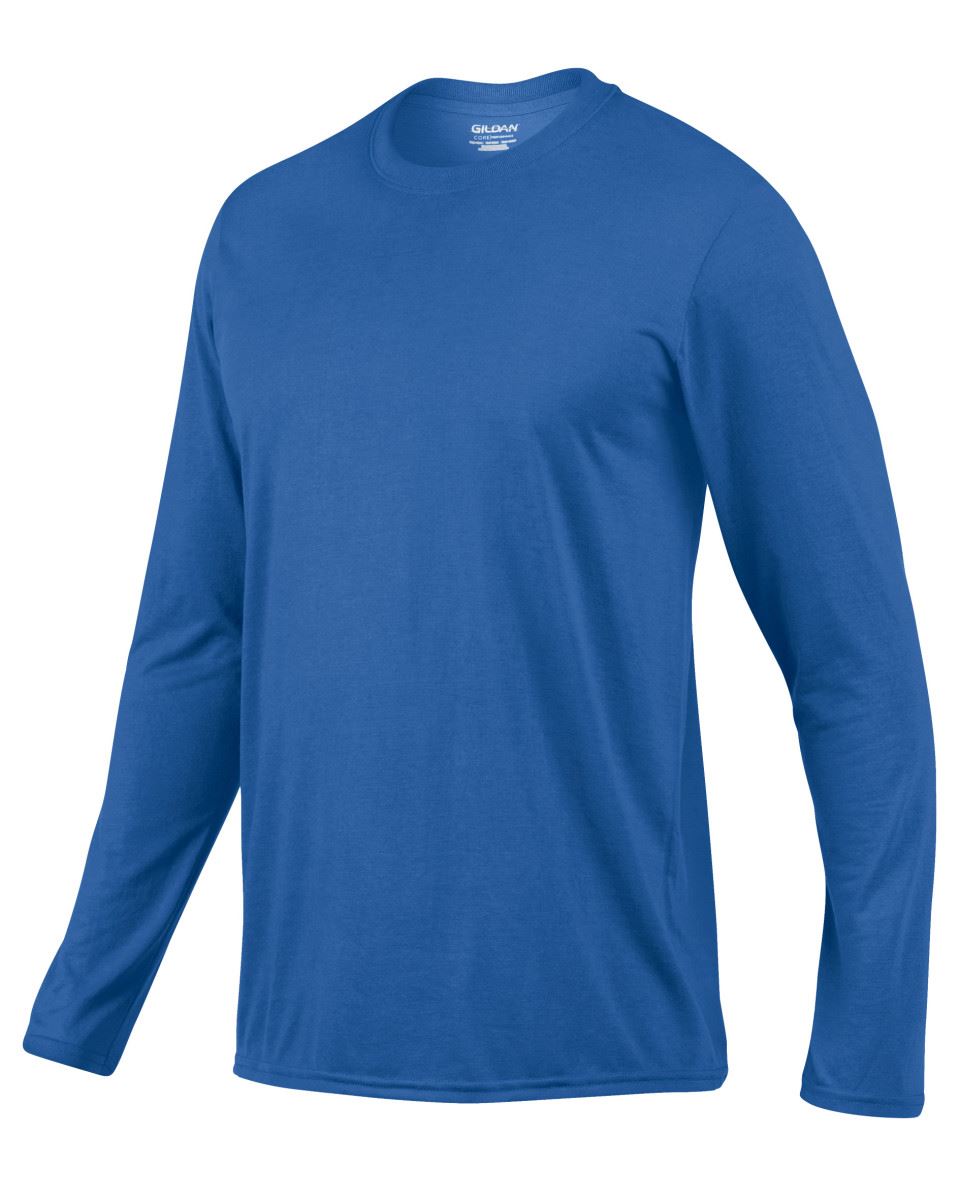 gildan 100 polyester long sleeve