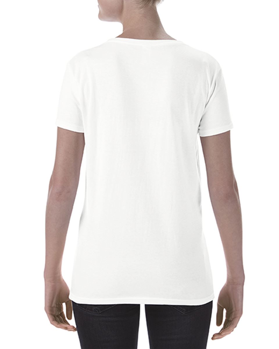 Gildan Ladies Deep Scoop Plain Crew Neck T-Shirts 100/% Cotton