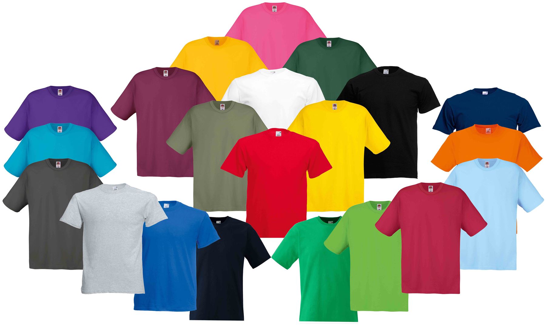 Fruit of the Loom Cotton Plain Blank Men/'s Women/'s Original Tshirt T-Shirt NEW