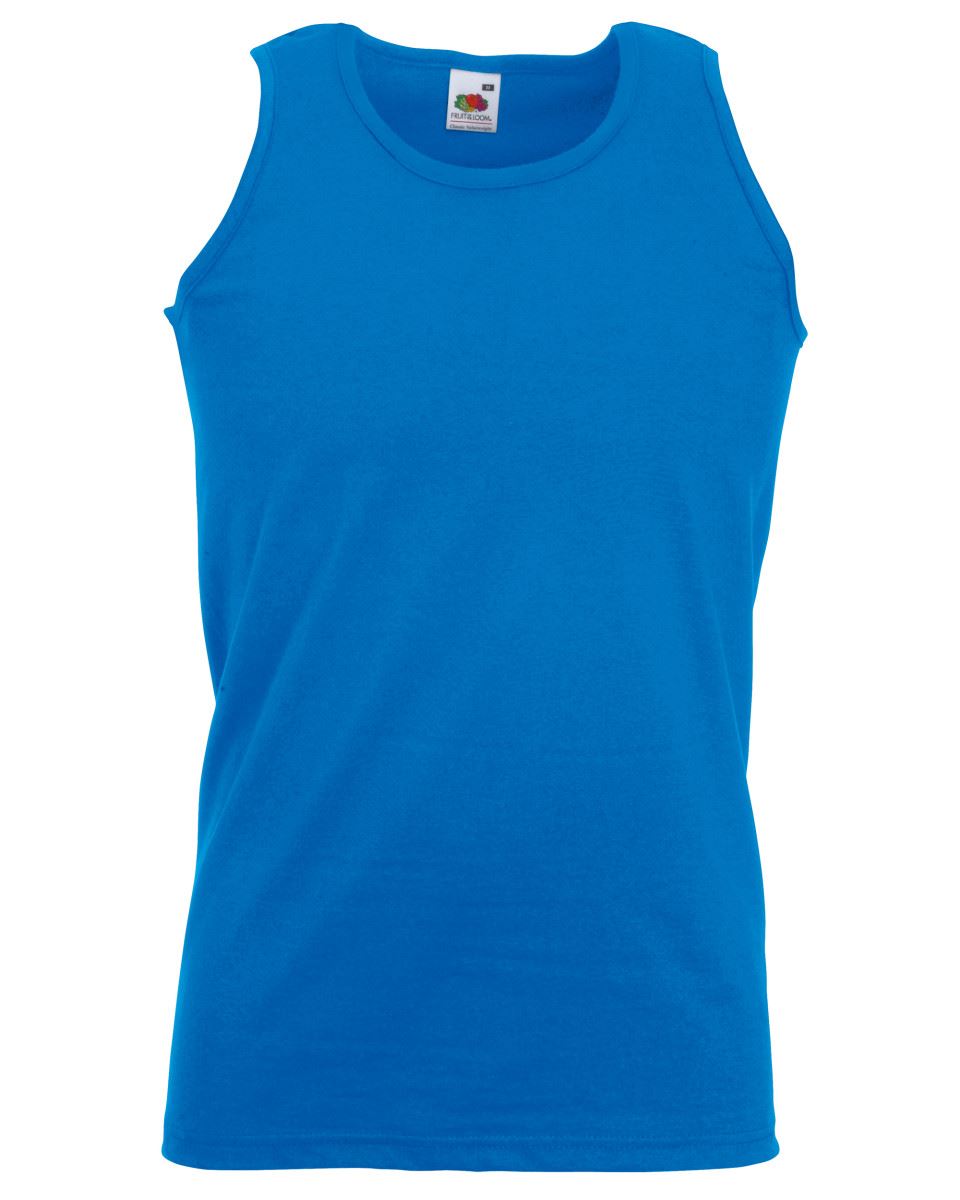 Fruit of the Loom Plain Mens Tank Tops Athletic Vest Gym Training Sports T Shirt