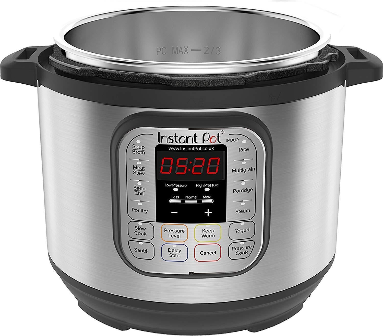 Instant Pot Duo V2 7in1 Electric Pressure Cooker, 6 Litre, 1000 W, UK