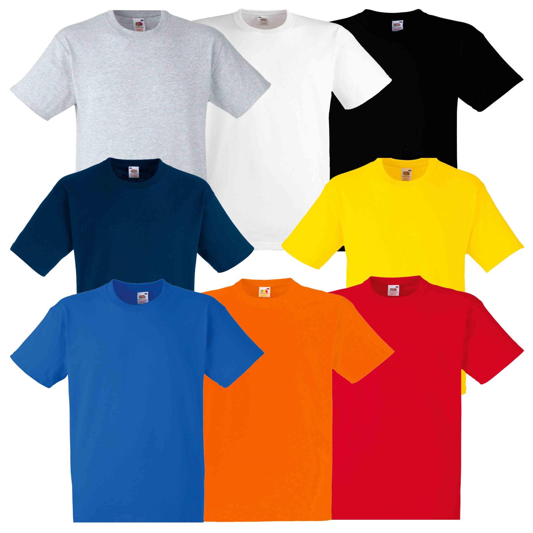 Tee Shirt TShirt NEW UK Fruit of the Loom 100/% Cotton Plain Blank Men/'s Children