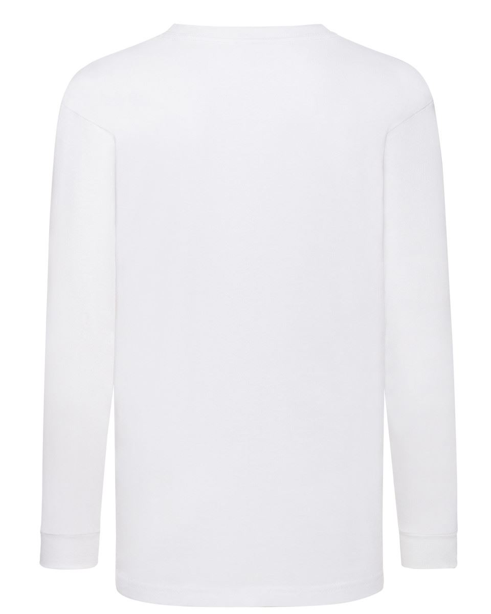 Fruit of the Loom Kids Long Sleeve Valueweight Tee White 5-6 Yrs