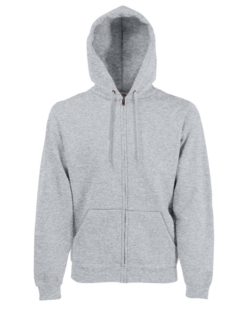 Fruit Of The Loom Mens Zip Through Hooded Sweatshirt Hoodie 10 Clrs BC360