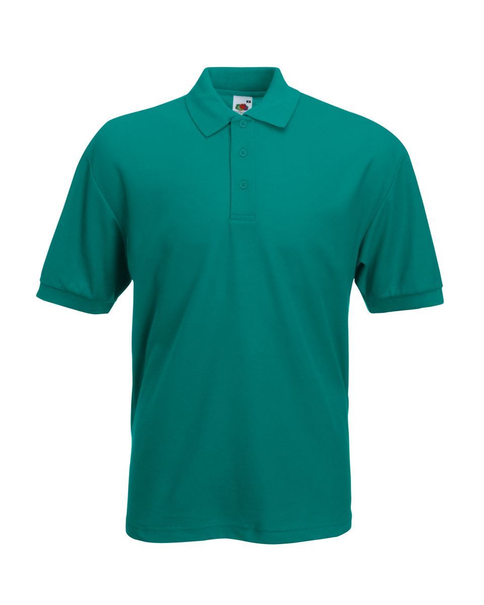 5 Pack Fruit of the Loom Plain Cotton Mens Polo Shirts T-Shirt Short Sleeve | eBay