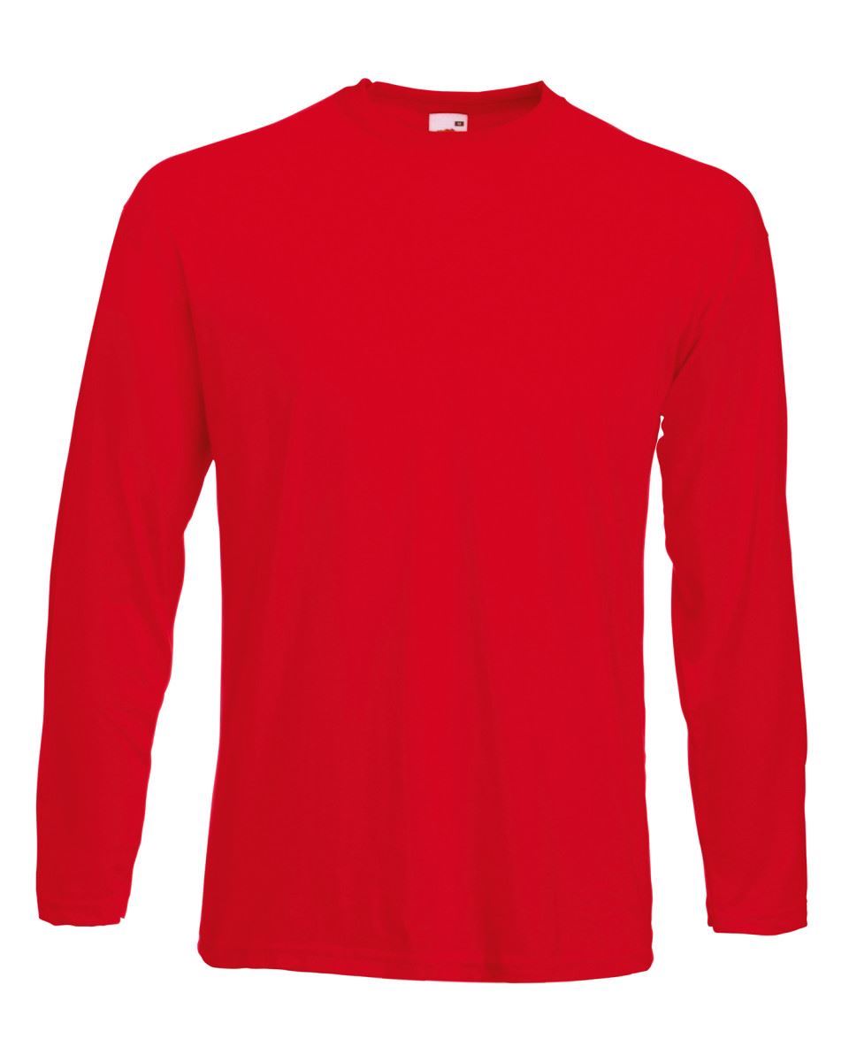 3 Pack Men s Fruit Of The Loom Long Sleeve T Shirt Plain Tee Shirt Top 
