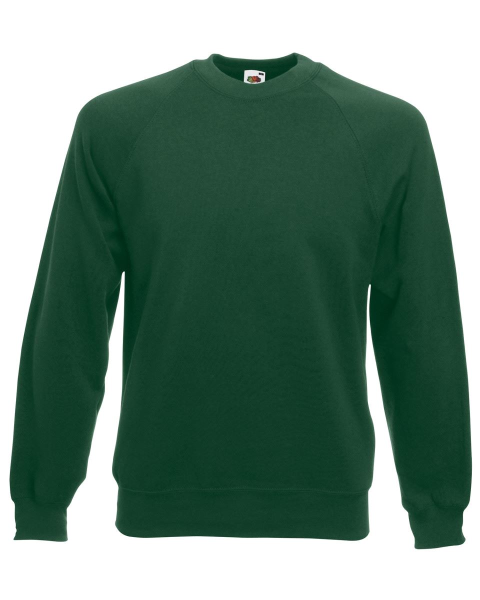 Fruit Of The Loom Mens Sweatshirt Raglan Sweat Pullover Plain Top Jumper Sweater | eBay