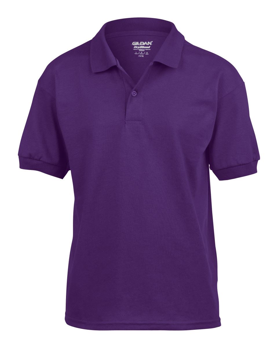 Gildan Childrens Kids DryBlend Jersey Plain Cadat Collar Polo Shirts T-shirt
